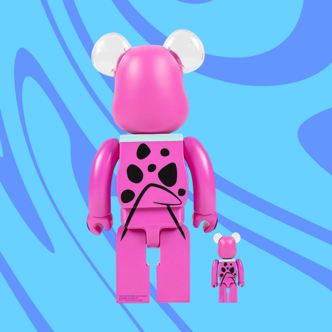Bearbrick 100% & 400% x The Flintstones “Dino” (Set)