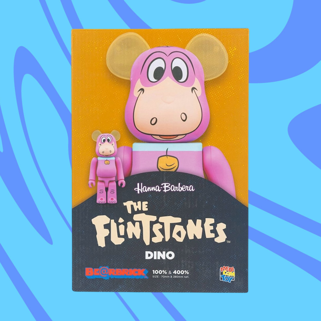 Bearbrick 100% & 400% x The Flintstones “Dino” (Set)