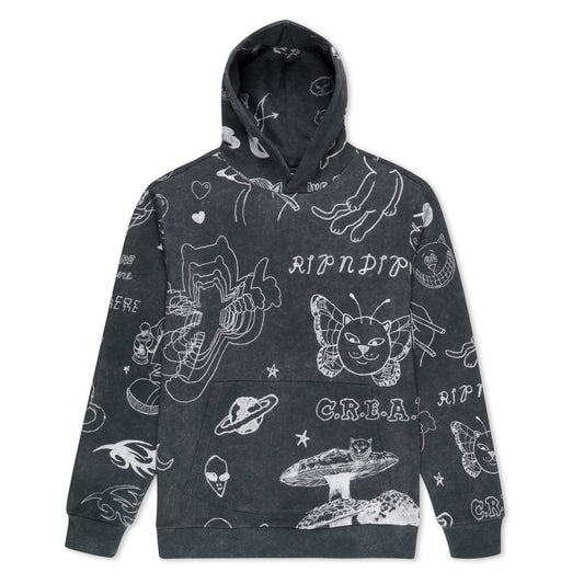 Ripndip Nermal Domination Hoodie (Black Wash)