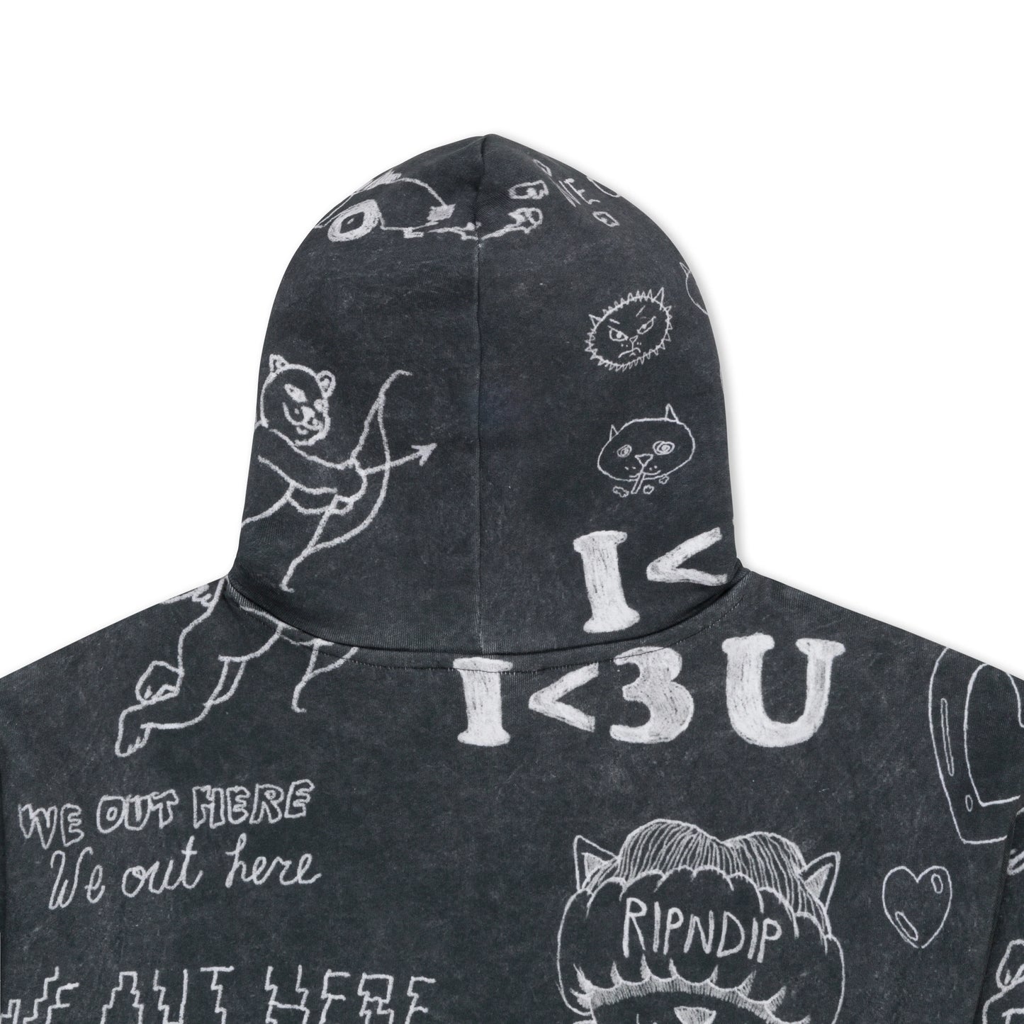 Ripndip Nermal Domination Hoodie (Black Wash)