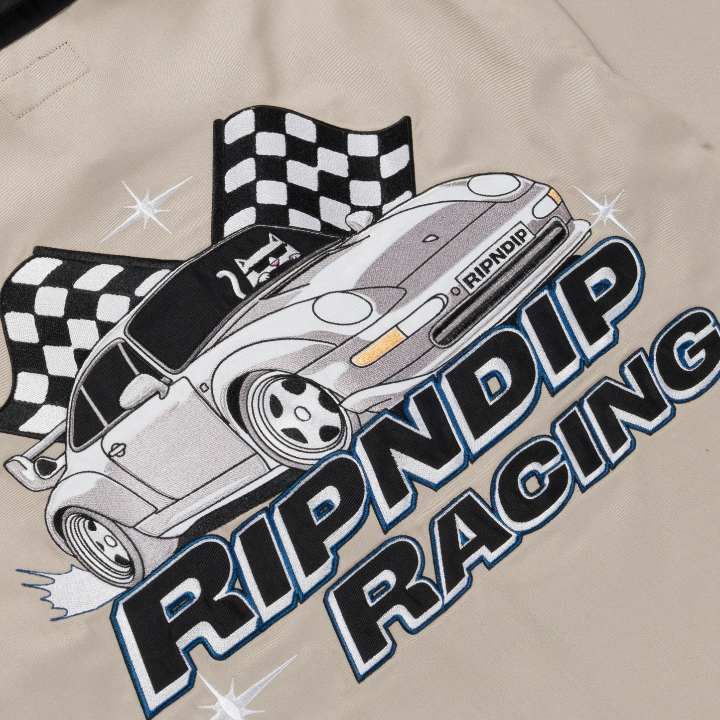 Ripndip Ripnrace Button Up Shirt (Off White)