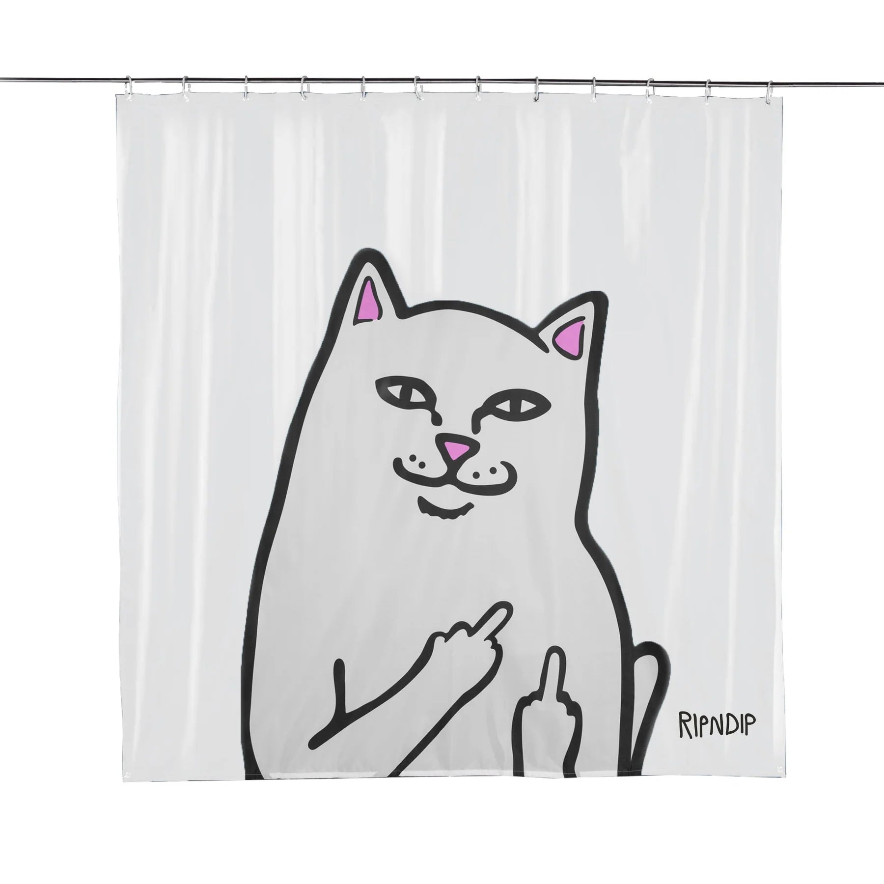 Lord Nermal Clear Shower Curtain Quantum Kicks