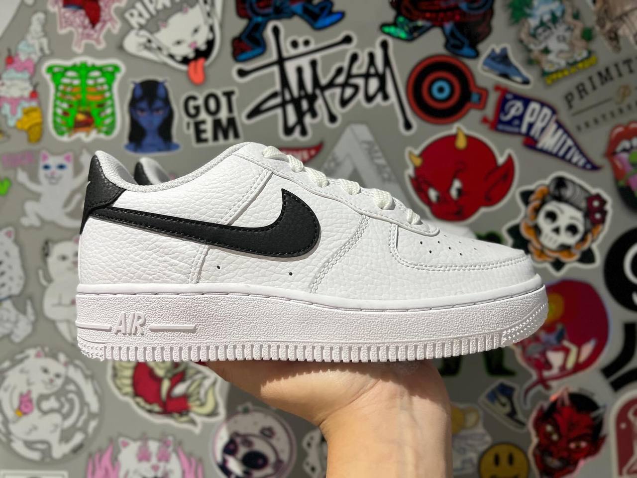 Air Force 1 Low (W)  "Black Swoosh"