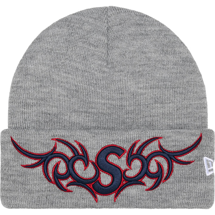 Supreme x New Era Tribal S Logo Beanie (Grey)