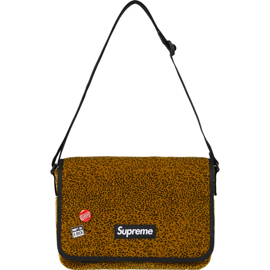 Supreme Velvet Small Messenger Bag (Tan Leopard)