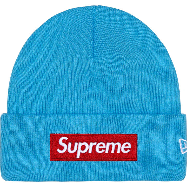 Supreme x New Era Box Logo Beanie (Cyan)
