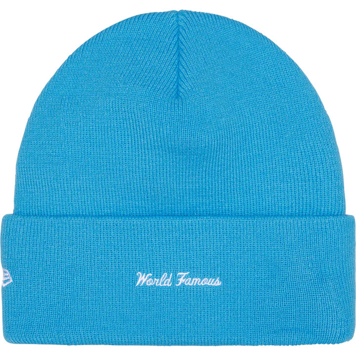 Supreme x New Era Box Logo Beanie (Cyan)