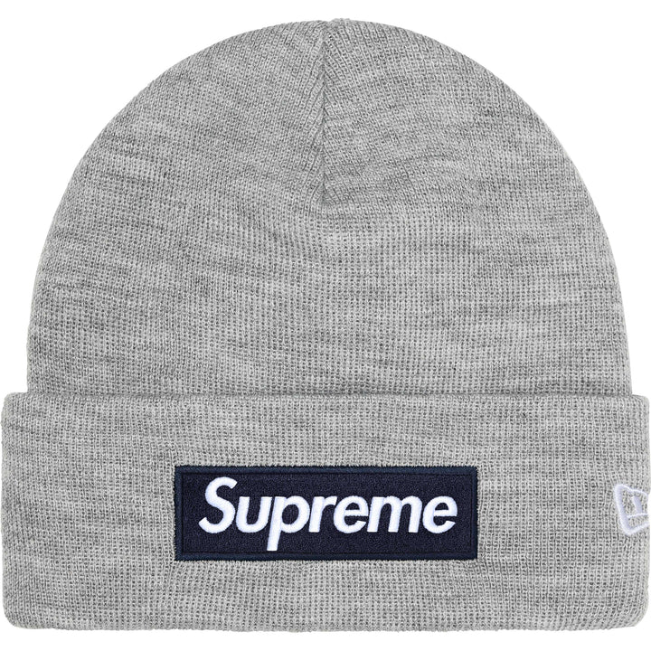 Supreme x New Era Box Logo Beanie (Heather Grey)