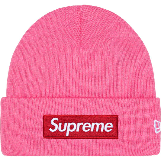 Supreme x New Era Box Logo Beanie (Magenta)