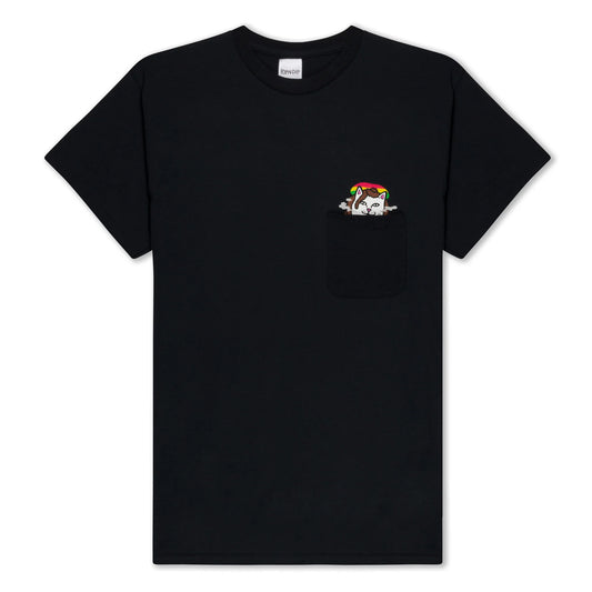 Smoking Rasta Nermal Pocket Tee (Black)