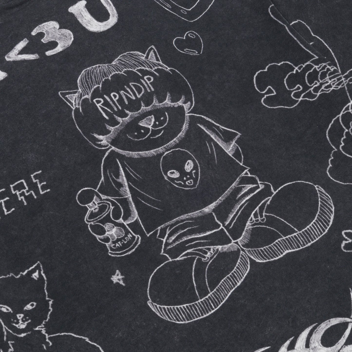 Ripndip Nermal Domination Tee (Black Wash)