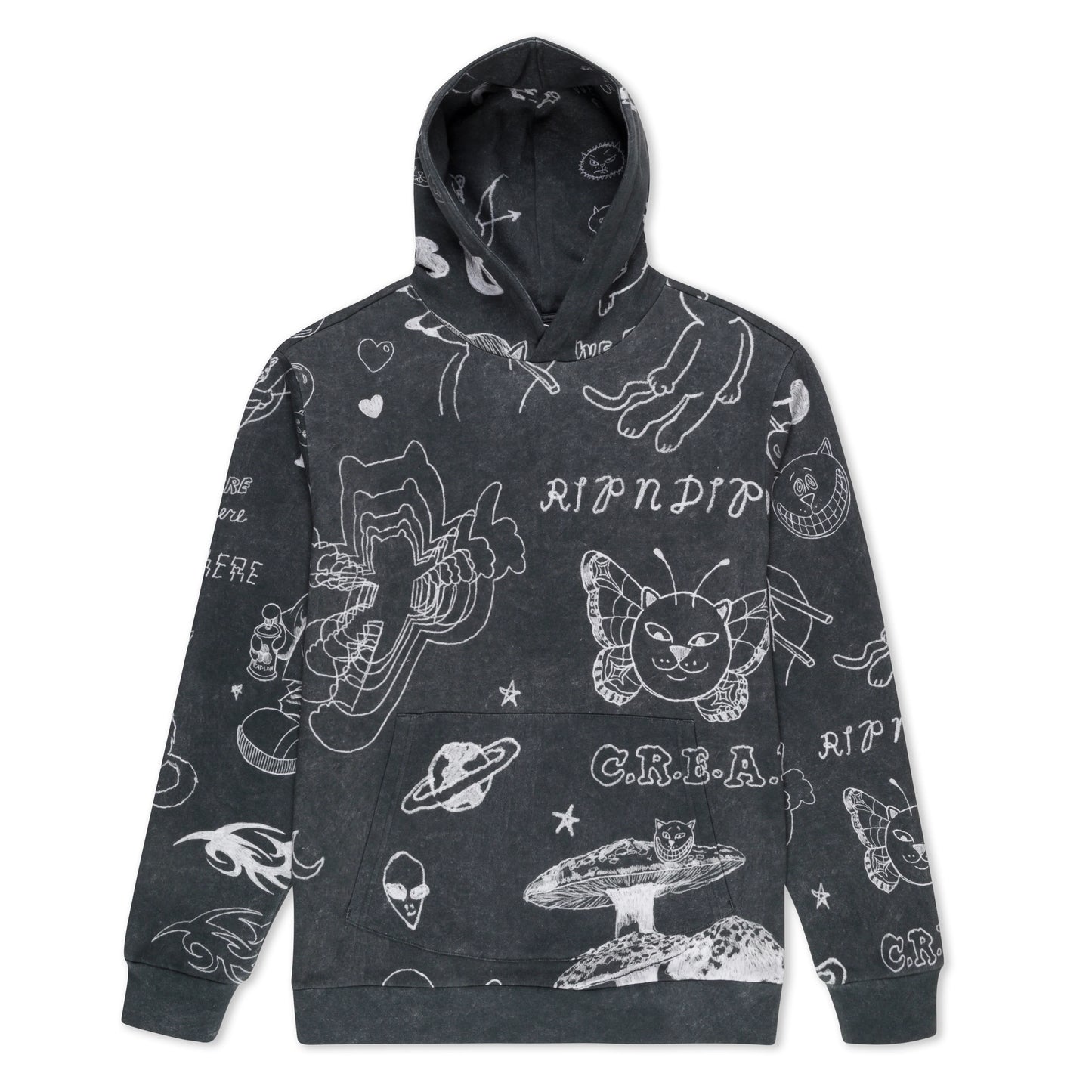 Ripndip Nermal Domination Hoodie (Black Wash)