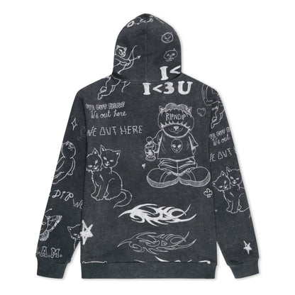 Ripndip Nermal Domination Hoodie (Black Wash)