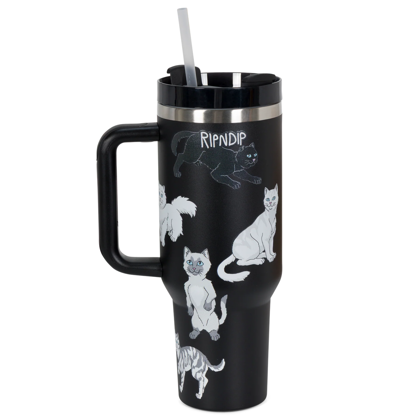 Ripndip "Man I Love Felines" Big Cup Tumbler (Black)