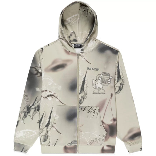 Ripndip Stargazing Zip-Up Hoodie (Off White)