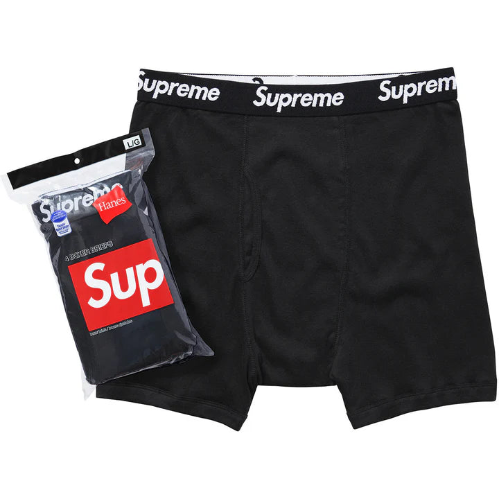 Supreme x Hanes Boxer Briefs 4 Pack (Black)