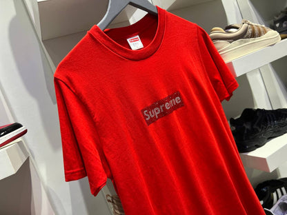 Supreme x Swarovski Box Logo Tee "Red"