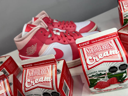 Air Jordan 1 Mid (W) "Strawberries & Cream"