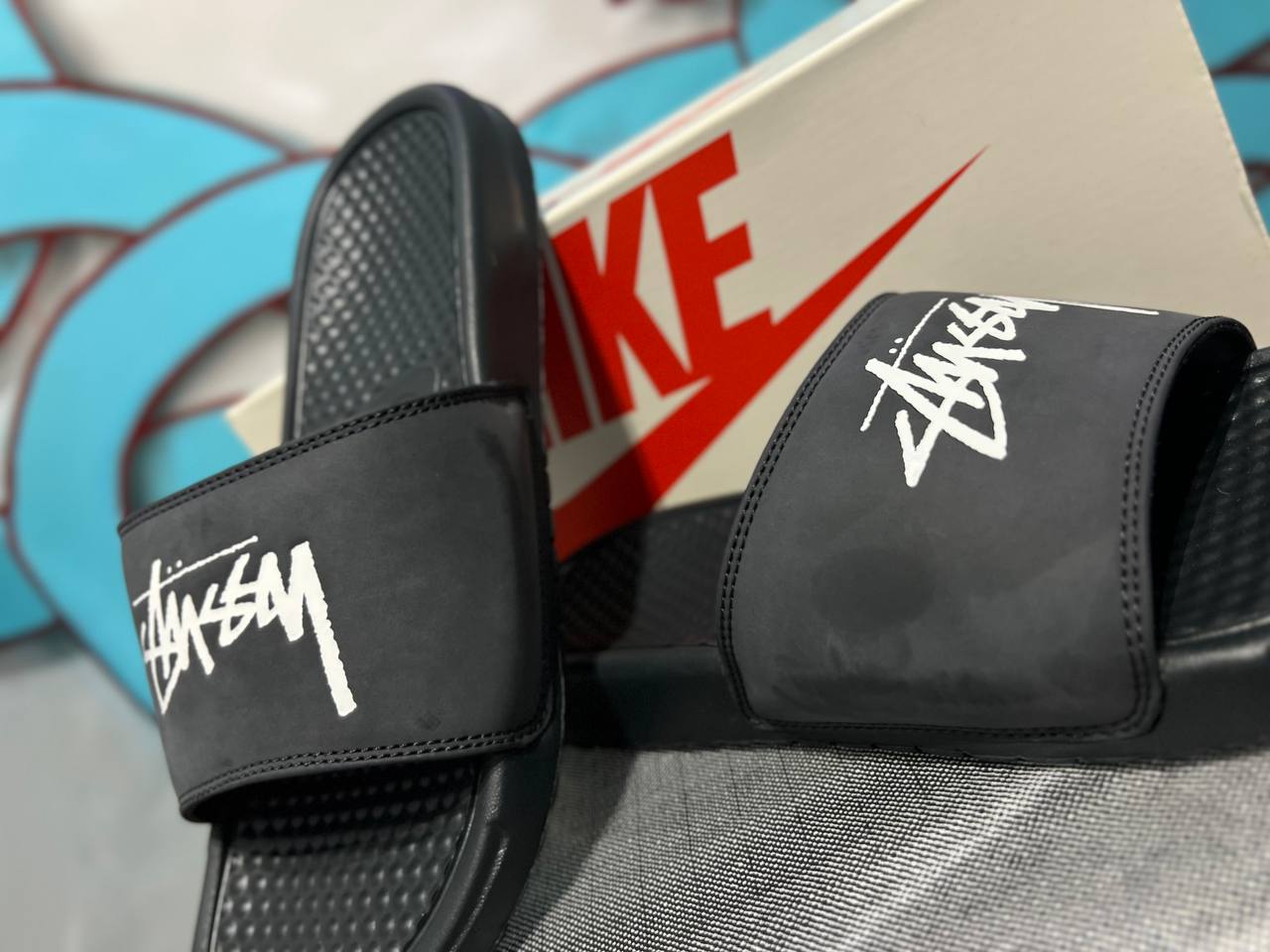 Benassi Stussy Slide "Off Noir"