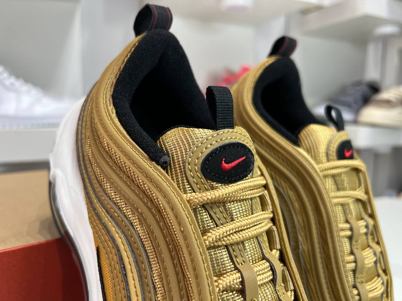 Gold air max 97 womens best sale