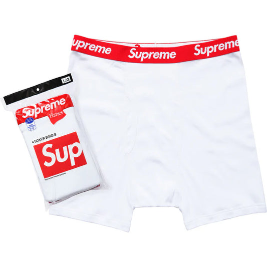 Supreme x Hanes Boxer Briefs 4 Pack (White)